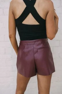 Autumn High Rise Mini Skort- Red Wine -thesethreeboutique Sales Shop 3DC755E0 DA89 47B3 B7FC 93472C629CF1