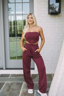 Asher Corset Knit Top- Burgundy 25 Asher Corset Knit Top- Burgundy -thesethreeboutique Sales Shop 6G9A6789