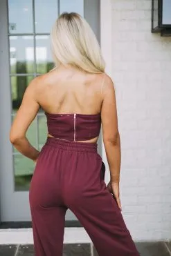Asher Corset Knit Top- Burgundy 18 Asher Corset Knit Top- Burgundy -thesethreeboutique Sales Shop 6G9A6797
