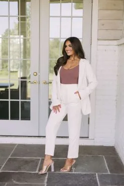 Savannah Dress Pants-Cream -thesethreeboutique Sales Shop 6G9A6991
