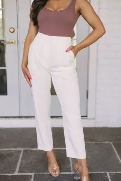 Savannah Dress Pants-Cream
