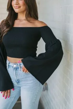 OTS Bell Sleeve Sweater- Black 13 OTS Bell Sleeve Sweater- Black -thesethreeboutique Sales Shop 8A57E22E 24DB 4688 8D17 471192C05EAC