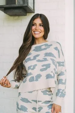 Leopard Lounge Set- Cream/Grey -thesethreeboutique Sales Shop DSC 0050 1a948229 b3f9 4540 a7fe 6b519b11688b