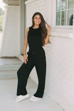 Drawstring Waist Athleisure Jumpsuit- Black -thesethreeboutique Sales Shop DSC 0116 87df1931 7759 4b3f 8ad6 ac5e9d80fb40