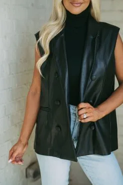 Shoulder Padded Leather Vest- Black -thesethreeboutique Sales Shop DSC 0393 588adf69 ddc2 48a1 9540 c5523501f2da
