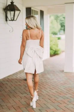 Bow Statement Lace Dress-White 25 Bow Statement Lace Dress-White -thesethreeboutique Sales Shop DSC 0466