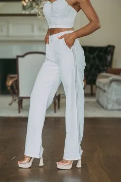 Pearl Detailed Dress Pants-White -thesethreeboutique Sales Shop DSC 0594 70f16aad aa24 48ba b551 afd5835df121