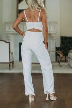 Pearl Detailed Dress Pants-White -thesethreeboutique Sales Shop DSC 0596 e22756c1 40f5 4757 a2e8 e184a736fe64