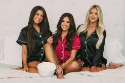 Satin Shorts Pajama Set- Black -thesethreeboutique Sales Shop DSC 1060 78383145 d1fe 4d44 9238 aa097f0661a0