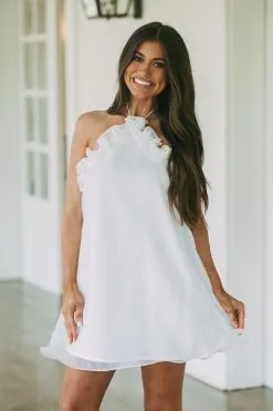 Halter Ruffle Organza Dress-White 15 Halter Ruffle Organza Dress-White -thesethreeboutique Sales Shop DSC 1116 cae08364 24f1 492d a783 3362b8a5a1b7