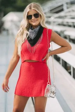 Stassi Sweater Knit Skirt Set-Red -thesethreeboutique Sales Shop DSC 1294 5b96287e d164 419e 9b51 f9dd119b57f2