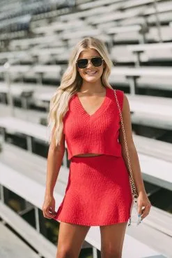 Stassi Sweater Knit Skirt Set-Red -thesethreeboutique Sales Shop DSC 1301 6fb5d284 ef87 4e30 96d8 dd78ae326b76