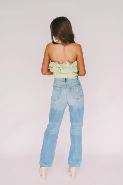 Textured Strapless Ruffle Top -thesethreeboutique Sales Shop DSC 1388 d0102243 e53c 4596 badd f4ce5e0b39fd