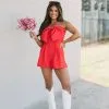Bow Halter Romper- Red -thesethreeboutique Sales Shop DSC 1454 c76c46a2 9460 4da4 9e41 6af49c5d800f