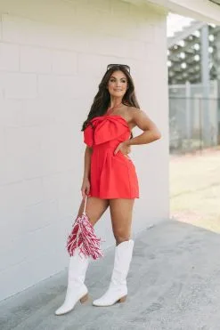 Bow Halter Romper- Red -thesethreeboutique Sales Shop DSC 1459 1256dfd3 7876 4d97 ae77 9ba0b1fd000f