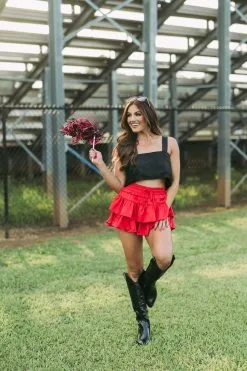 Rhinestone Open Back Top- Black -thesethreeboutique Sales Shop DSC 1826