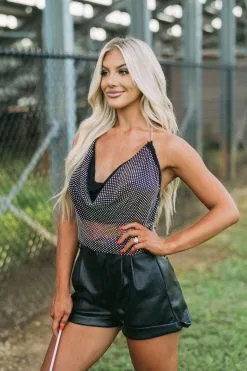 Hadley Cowl Neck Sequin Top