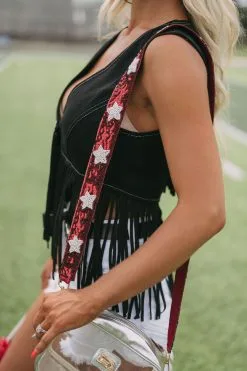 Beaded Purse Strap- Burgundy/White -thesethreeboutique Sales Shop DSC 2539 f75031d7 354b 4e32 b1d0 566926216593