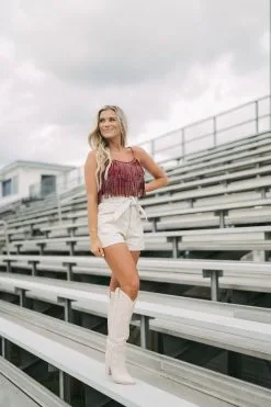 Maggie Faux Leather Shorts- Ecru -thesethreeboutique Sales Shop DSC 2607 b29c23db 406b 4855 a591 376360e4e8e4