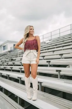 Maggie Faux Leather Shorts- Ecru -thesethreeboutique Sales Shop DSC 2609 73c57034 159c 49f3 b74d acda6907c909