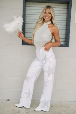 Sequin Star Flares- White -thesethreeboutique Sales Shop DSC 2802 7821feb1 03a0 424a 8c18 e35fac5cdcac