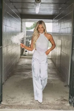 Sequin Star Flares- White -thesethreeboutique Sales Shop DSC 2811