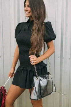 Cali Tote Bag- Black/Clear -thesethreeboutique Sales Shop DSC 3013 4c5ef9dd bbd2 4a99 82c3 e3ef4c370bed