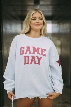 Gameday Star Sweatshirt- Crimson 20 Gameday Star Sweatshirt- Crimson -thesethreeboutique Sales Shop DSC 3102 1392e6af 77ab 4971 a217 8e151cbaf299