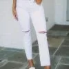 Lainey Mid Rise Jeans- White