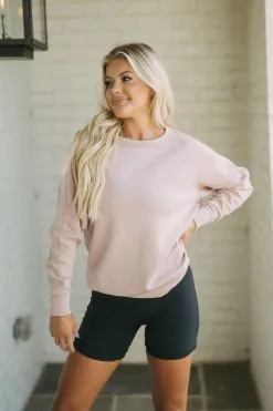 Macie Jane Active Pullover-Light Mauve -thesethreeboutique Sales Shop DSC 3323 9188505d edae 45b7 8382 4d508a492270