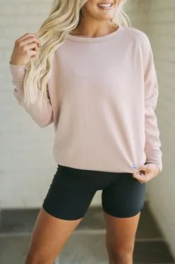 Macie Jane Active Pullover-Light Mauve -thesethreeboutique Sales Shop DSC 3324 d93d001f fb75 468d 94d7 17874746d88b