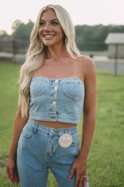 Jenny Denim Crop Top