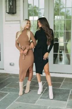 Blakely Ribbed Knit Midi Dress- Caramel -thesethreeboutique Sales Shop DSC 3463 06678a35 da50 4ac7 abee 86043cf17d23