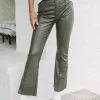 Farrah Faux Leather Pants- Moss Green -thesethreeboutique Sales Shop DSC 3489 3981c991 a01c 402b b89b 7408a34093a7