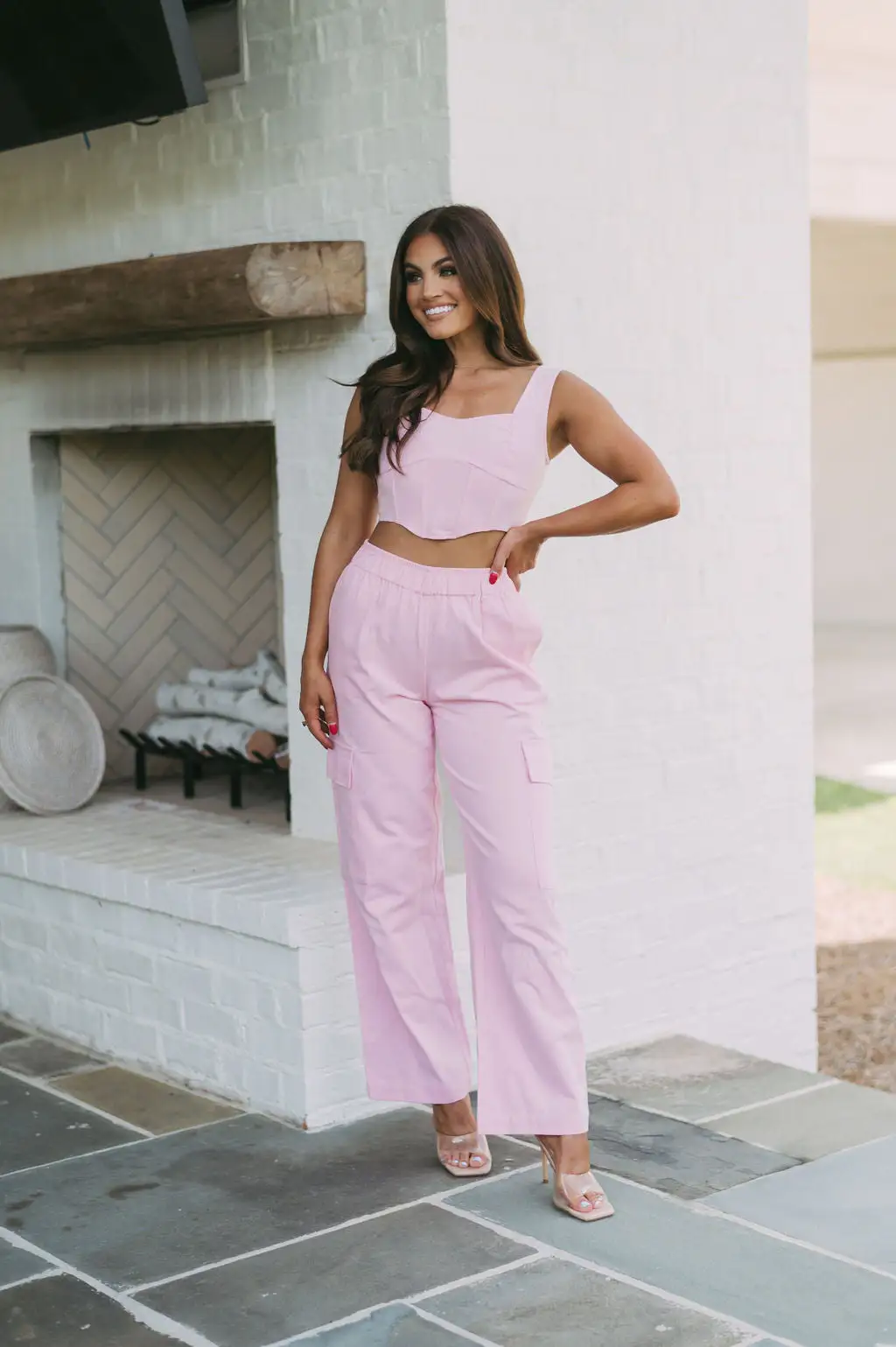 Denim Corset Top- Pink 3 Denim Corset Top- Pink