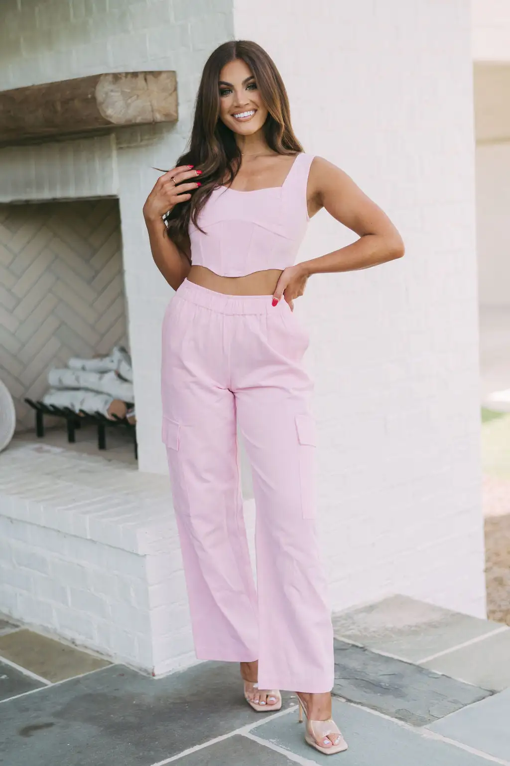 Denim Corset Top- Pink 4 Denim Corset Top- Pink - Image 2