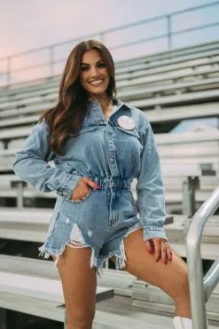 Adley Distressed Denim Romper -thesethreeboutique Sales Shop DSC 3520 b3e29a1a 87d9 4b7b a1c2 050a77265a8c