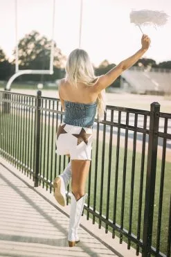 Suede Star Denim Shorts- Ivory/Brown -thesethreeboutique Sales Shop DSC 3538 ff6ac1b2 6ba3 4f07 a36a 021de43586ba