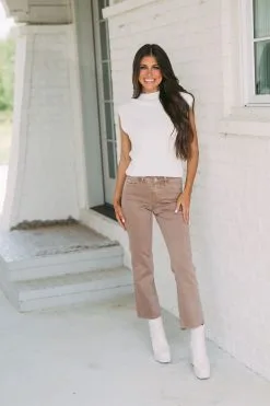 Mid-Rise Cropped Jeans- Vintage Brown -thesethreeboutique Sales Shop DSC 3577 554c542d d2eb 4b6e b843 f9f4d99c7f9d