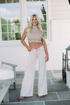 Low Rise Wide Leg Jeans-Washed Taupe -thesethreeboutique Sales Shop DSC 3591 2ce05418 4238 4ace b055 9913f6223368