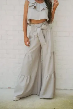 Ramie Ruffled Top-Dark Oatmeal -thesethreeboutique Sales Shop DSC 3909 b3fe959b ce51 4468 8b2a d86eab428073