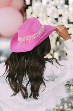 Carrie Cowgirl Hat- Fuchsia -thesethreeboutique Sales Shop DSC 4543