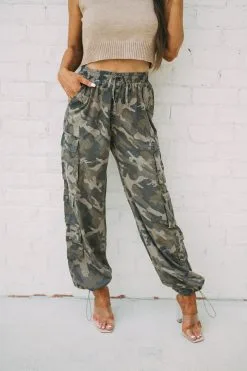 Camo Cargo Pants- Green