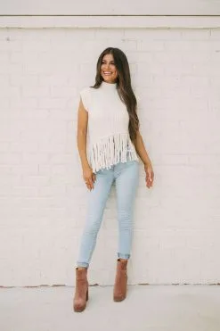 Sleeveless Fringe Sweater- Cream -thesethreeboutique Sales Shop DSC 4714 1fd73d98 df9f 4107 91a5 9fed4d360cf2