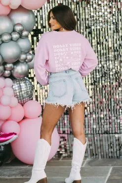 Dolly Vibes Pullover- Pink -thesethreeboutique Sales Shop DSC 4940