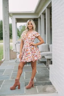 Fall Floral Bubble Dress -thesethreeboutique Sales Shop DSC 4993 60e0ab27 999f 45e9 9254 31bdf11d3478