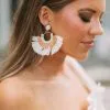 Raffia Beaded Drop Earrings- White/Natural -thesethreeboutique Sales Shop DSC 6219 5c898780 3e03 42bb a10e 87de474dce72