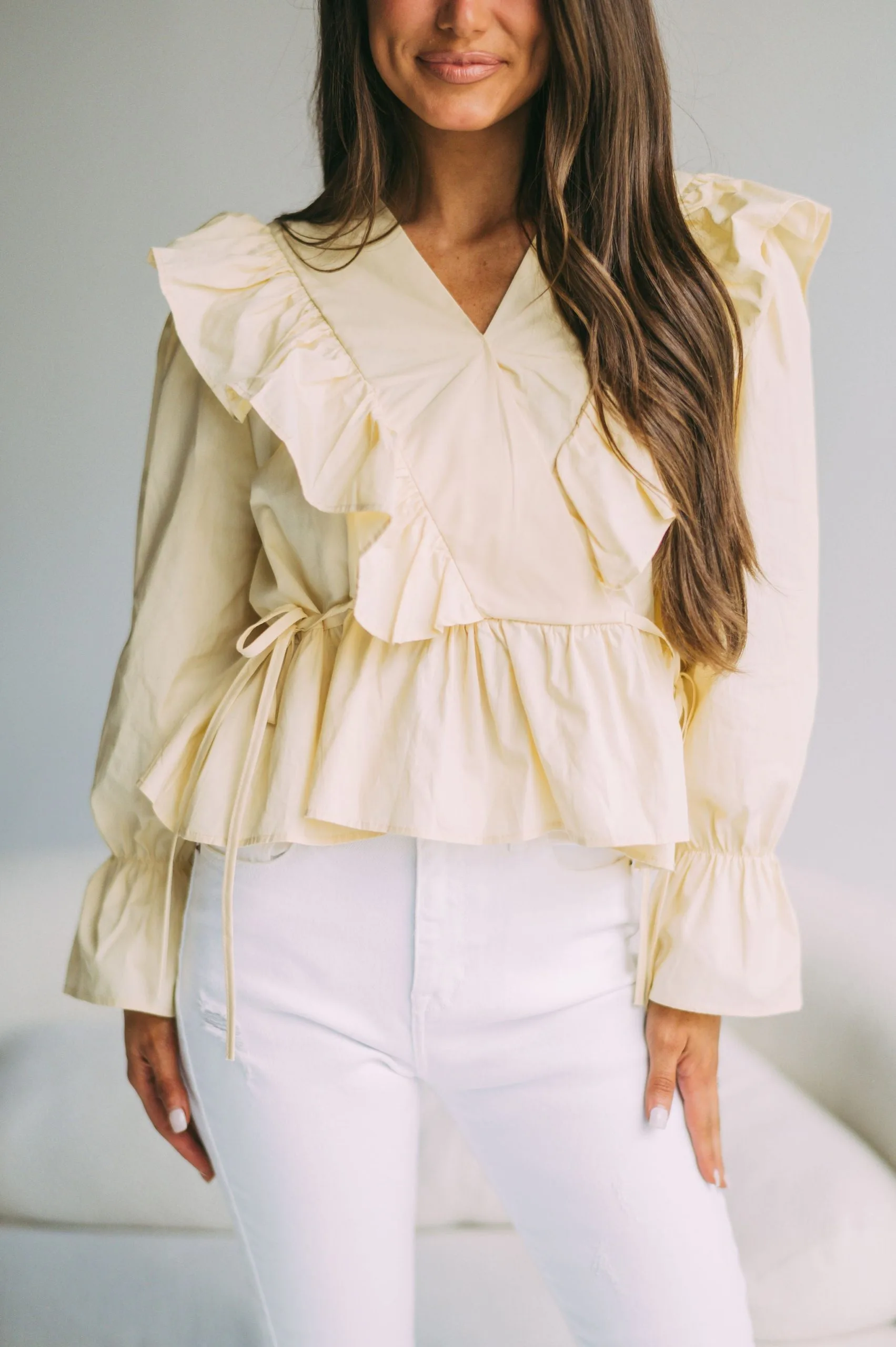 Charleston Ruffle Top- Yellow 4 Charleston Ruffle Top- Yellow - Image 2