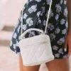 Quilted Bucket Bag- Ivory