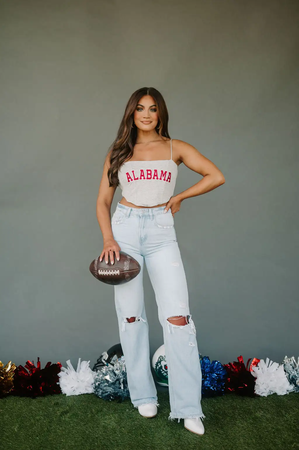 "Alabama" Game Day Corset Top- Crimson 9 "Alabama" Game Day Corset Top- Crimson - Image 7